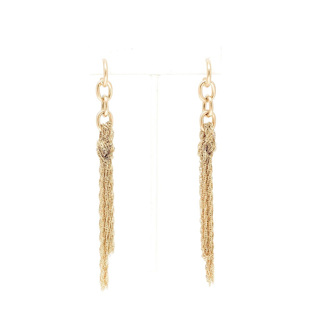 Chain Dangle Earrings Goldtone